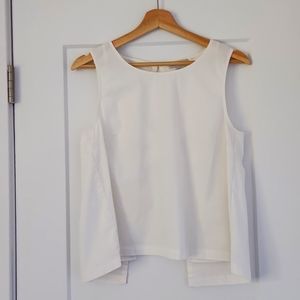 1. STATE White open back Top. Size M